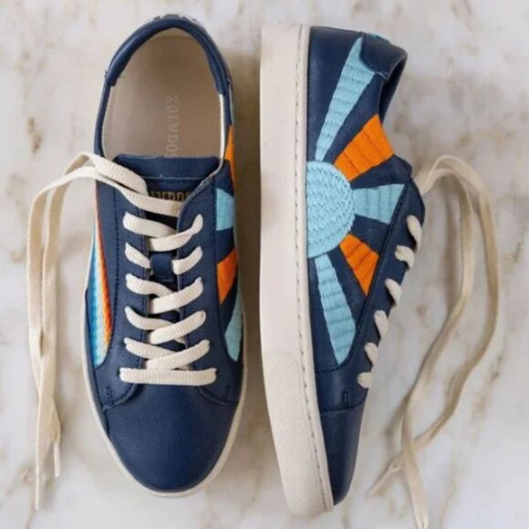 NEW SOLUDOS Leather Ibiza Platform Sneakers white for women 257 4T2 - Picture 4 of 9